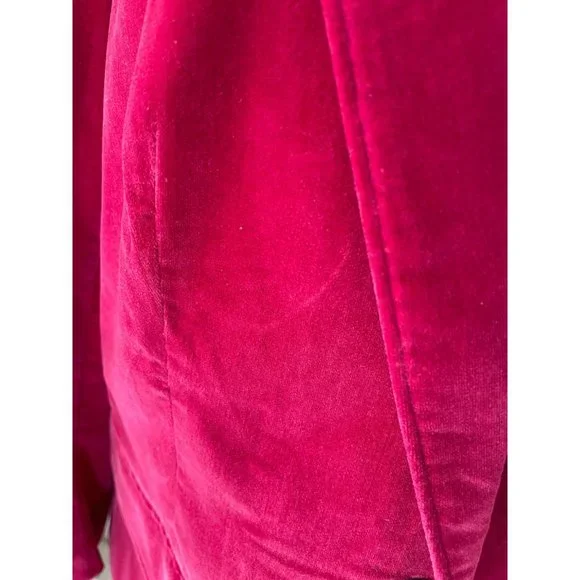 VIntage 1960s Martha Manning Womens Velvet Blazer Burgundy Sz 18 XL - Picture 12 of 13
